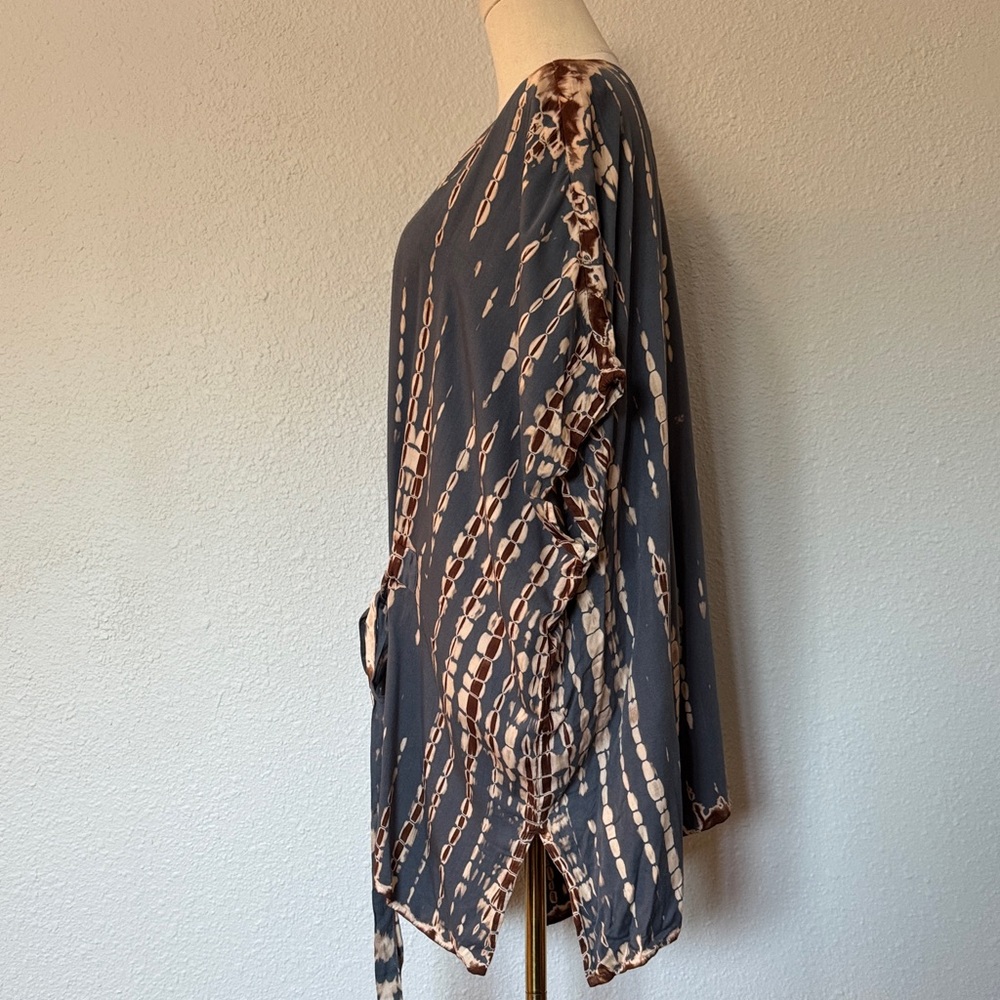 NWT J. Jill Pure Jill Tie Dye Belted Top Stone Multi size Large Tall - Picture 7 of 16